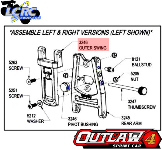 Custom Works 3246 Adjustable A Arm Pivot & Bushing