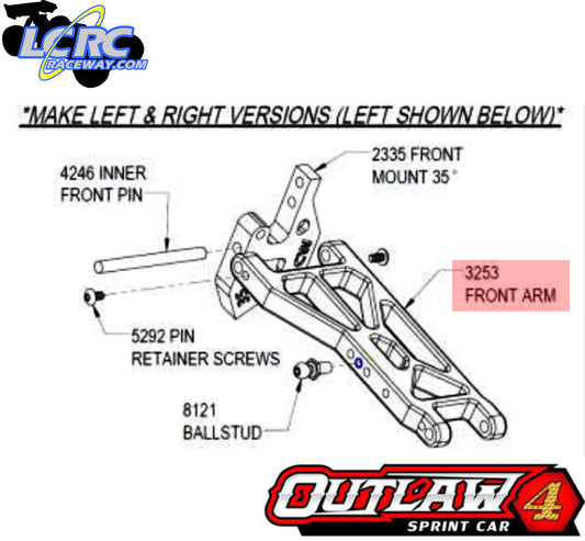 Custom Works 3253 Wide Front Suspension Arm (pair)