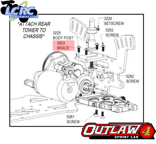 Custom Works 3553 Transmission Brace - Outlaw 4