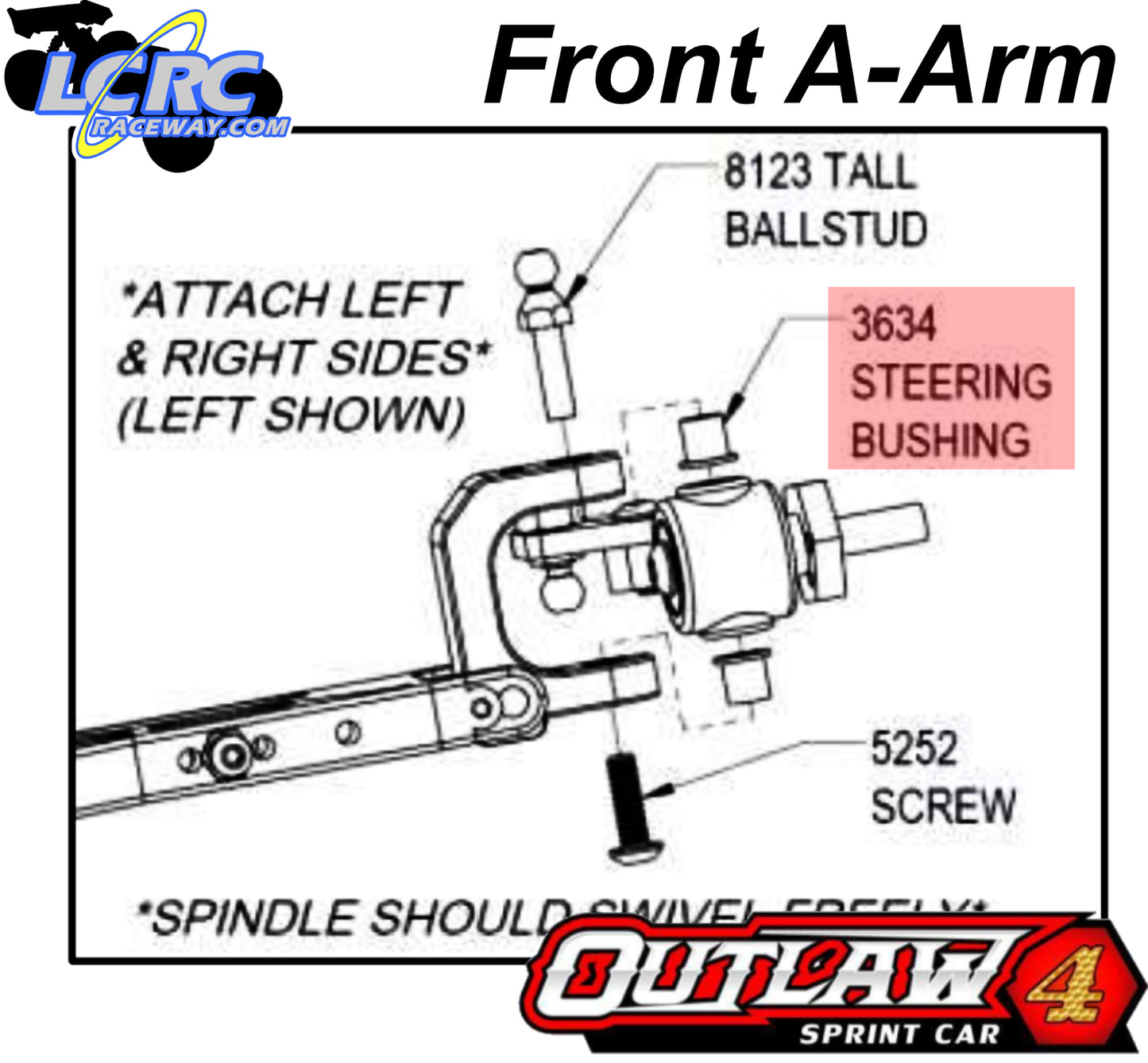 Custom Works 3634 Steering Bushings (Pack of 4)