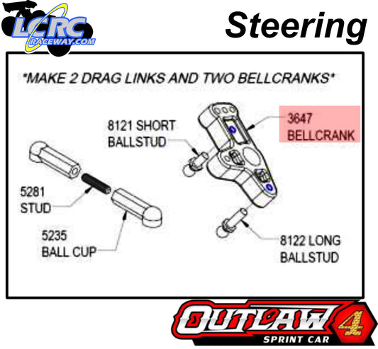 Custom Works 3647 Steering Bellcrank