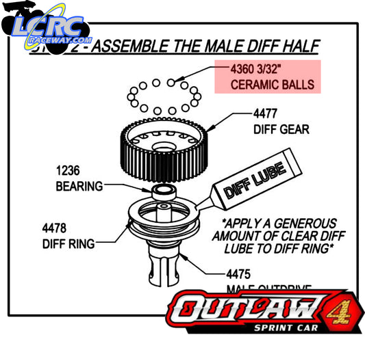Custom Works 4360 Diff Balls for 2.6 Differential  3/32" (Pack of 14)
