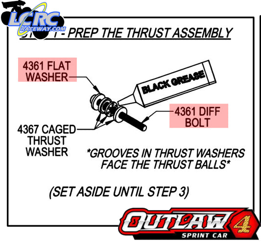 Custom Works 4361 Differential Thrust Bolt, Cover, and T-Nut