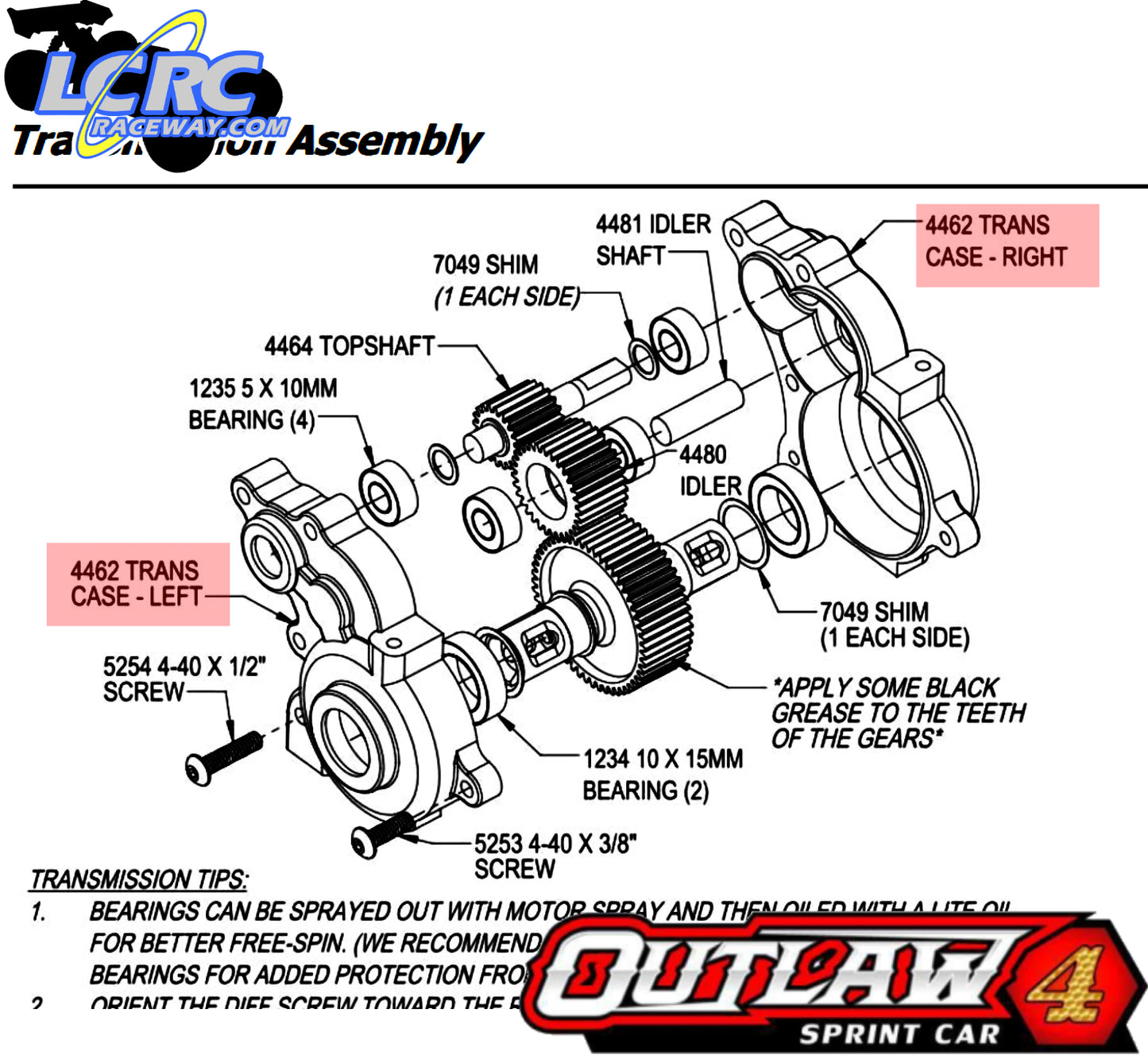 Custom Works 4462 2.6 Transmission Case