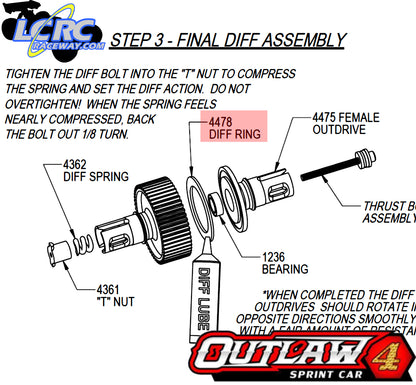 Custom Works 4478 Diff Rings for 2.6 Transmission
