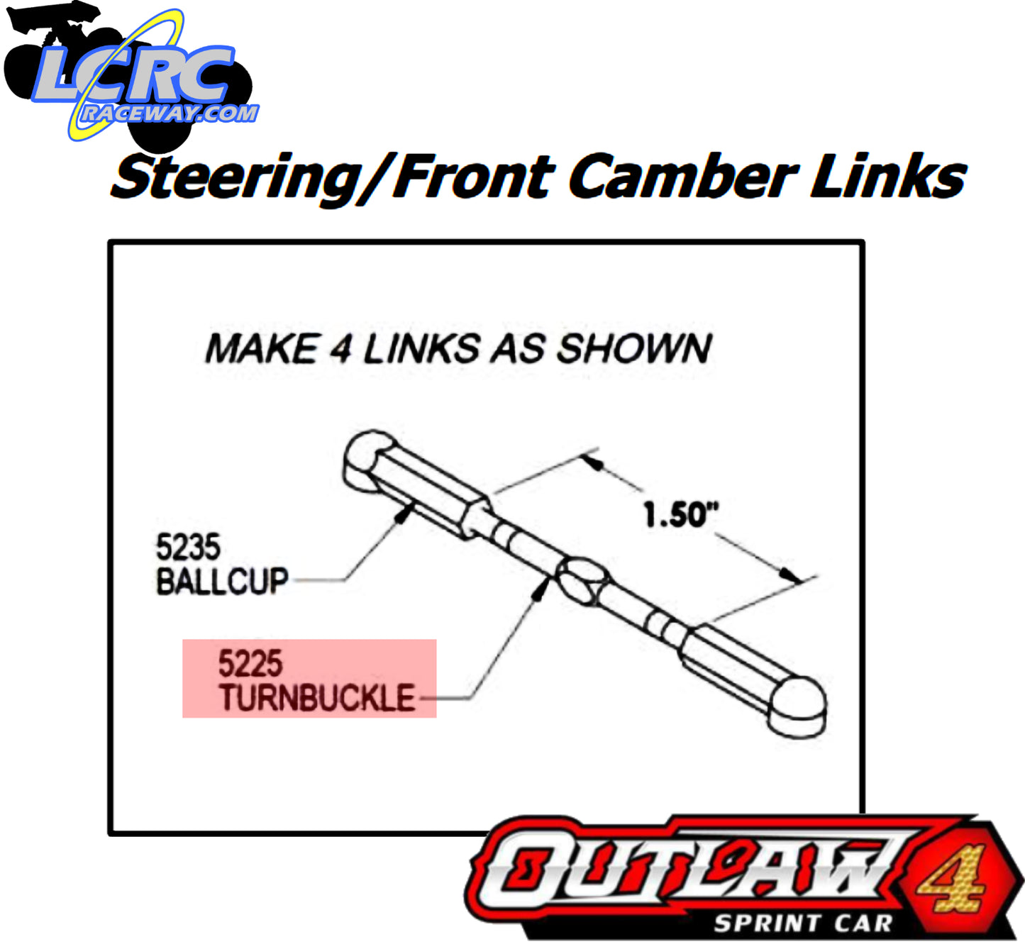 Custom Works 5225 Titanium Turnbuckle 2.0′ (Pack of 2)
