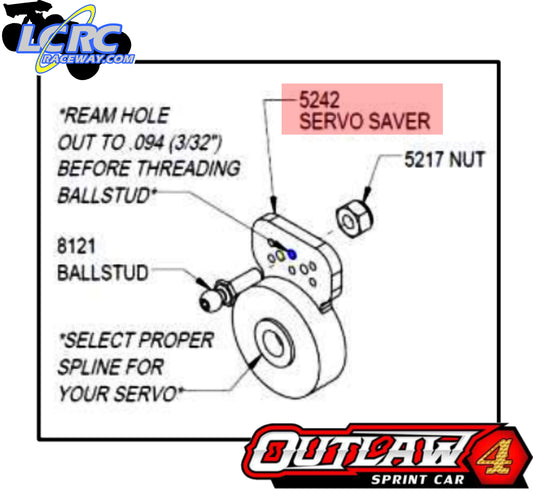 Custom Works 5242 Large Servo Saver Horn