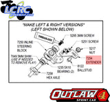 Custom Works 7254 Outlaw 4 Carbon Hex Spindles Steering Extender (2)