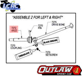 Custom Works 7272 5mm Rear Axle,  Outlaw 4, Rocket 4