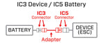 Spektrum RC SPMXCA508 4" IC5 Battery to IC3 Device SMART Battery Adapter Cable