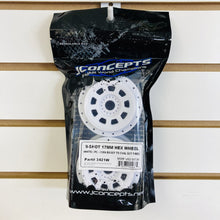 JConcepts 3421W 9-Shot 17mm Hex Tire Wheel White for 1/8th Buggy to Dirt Oval SCT Tires