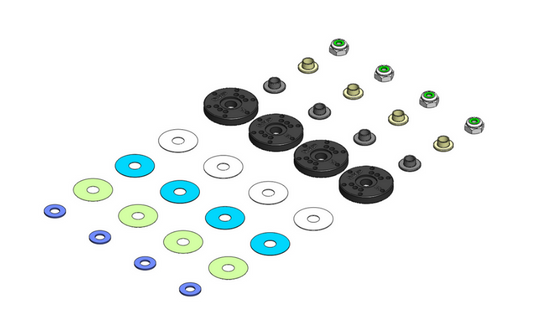 Flash Point 23400 MIP Bypass1 Hi-Flow Pistons, 6-Hole x 1.3mm Set, 16mm, 1/8th Scale