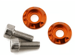 Team Brood TBR-M3MWKITHSO8 M3 Motor Washer Heatsink w/Screws (Orange) (2) (8mm)