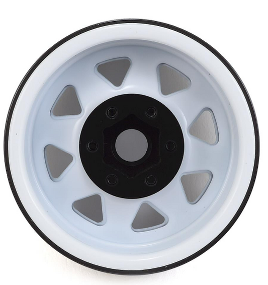 SSD RC SSD00251  1.9"" Steel 8 Spoke Beadlock Wheels (White) (2)