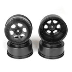 DE Racing DER-TS4-AWB Trinidad Short Course Wheels w/3mm Offset (Black) (4) (SC5M)