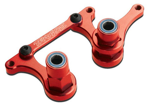 Traxxas 3743X Steering bellcranks, drag link (red-anodized 6061-T6 aluminum)/ 5x8mm ball bearings (4)/ hardware (assembled) 0.11