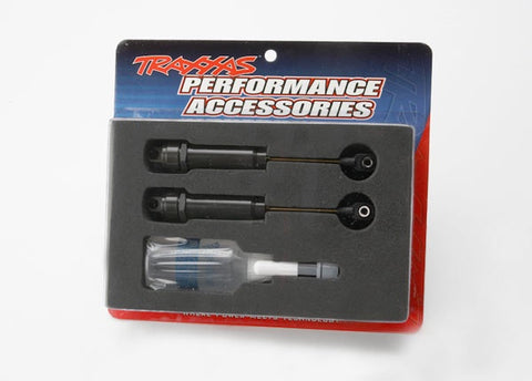 Traxxas 2662 Big Bore shocks (XX-long) (hard-anodized & PTFE-coated T6 aluminum) (assembled with TiN shafts) w/o springs (rear) (2) 0.295
