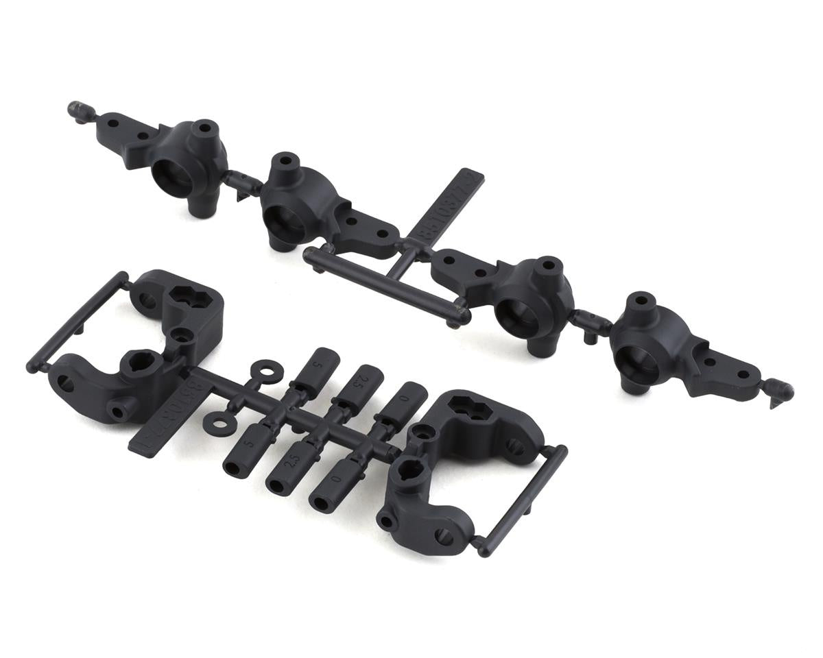 Team Associated 91985 RC10B6.4 -1mm Scrub Caster & Steering Blocks (Carbon)