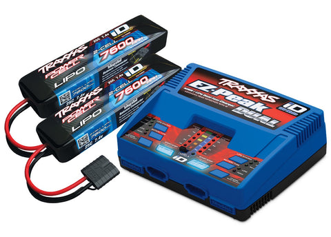 Traxxas 2991 - Battery/charger completer pack (includes #2972 Dual iDÃÂ® charger (1), #2869X 7600mAh 7.4V 2-cell 25C LiPo battery (2))