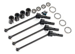 Traxxas 8996X Driveshafts, steel constant-velocity (assembled), front or rear (4) (for use with #8995 WideMaxx suspension kit)