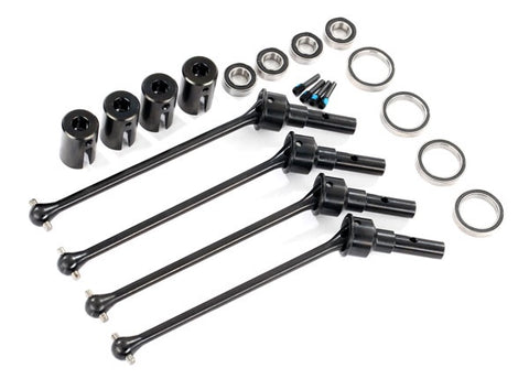 Traxxas 8996X Driveshafts, steel constant-velocity (assembled), front or rear (4) (for use with #8995 WideMaxx suspension kit)