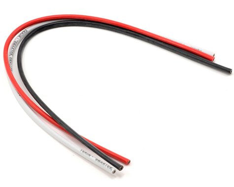 Tekin TT3011 12awg Silicon Power Wire Pack (Black/Red/White) (12")