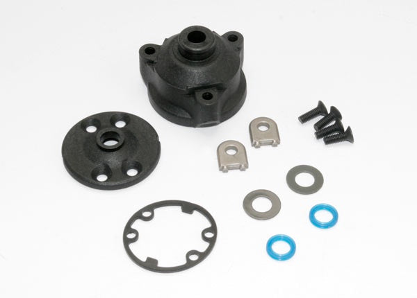 Traxxas 6884 Housing, center differential/ x-ring gaskets (2)/ ring gear gasket/ bushings (2)/ 5x10x0.5 TW (2)/ CCS 2.5x8 (4) 0.035