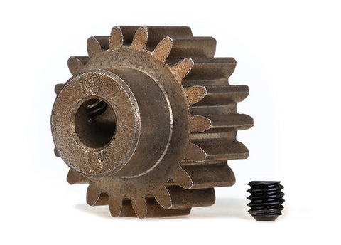Traxxas 6491X Gear, 18-T pinion (1.0 metric pitch) (fits 5mm shaft)/ set screw (compatible with steel spur gears) 0.04