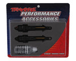 Traxxas 7461X Shocks, GTR long hard-anodized, PTFE-coated bodies with TiN shafts (assembled) (2) (without springs)