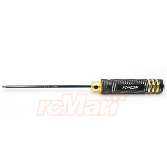 Yeah Racing YT-0186 Aluminum 3.0mm Allen Hex Driver Tool Black Gold