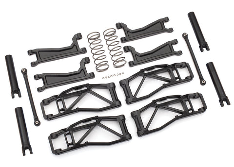 Traxxas 8995 Suspension kit, WideMaxx, black (includes front & rear suspension arms, front toe links, rear shock springs)