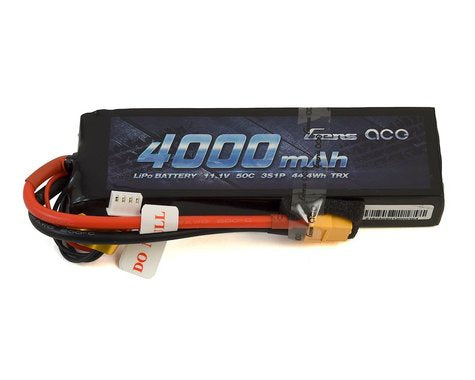 Gens Ace 3S Soft 50C LiPo Battery Pack w/XT60 Connector (11.1V/4000mAh)