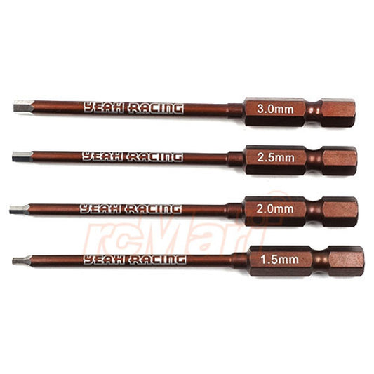 Yeah Racing YT-0194 Spring Steel Allen Hex Power Tip Set 1.5 2.0 2.5 3.0mm