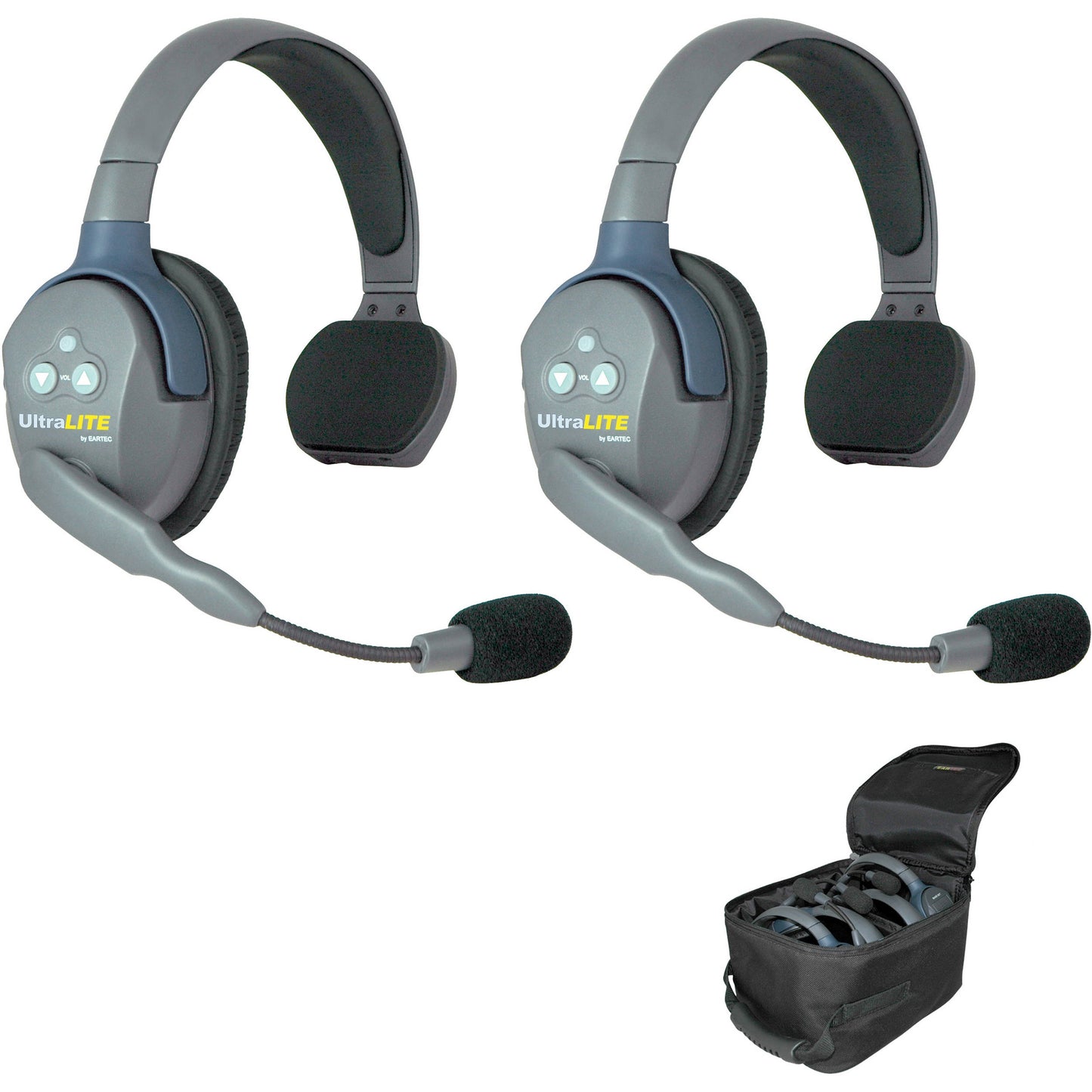 EARTEC UL2S UltraLITE Full Duplex Wireless Headset Communication for 2 Users - 2 Single Ear Headsets