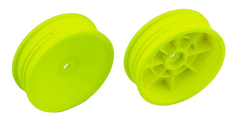 Team Associated 91758 Slim 2WD 2.2" Front Wheels, Yellow, 12mm Hex, for B6 and B6D