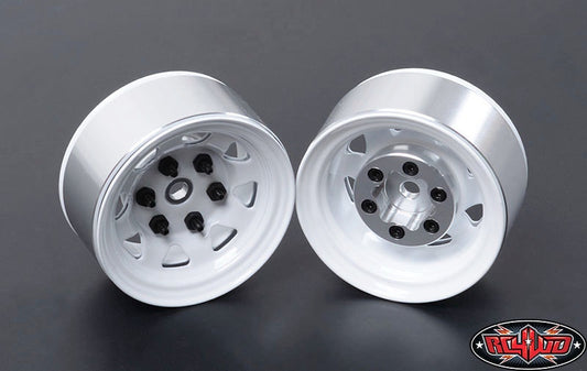 RC4WD Z-Q0009 Stamped Steel Single 1.55" White Beadlock Wheel