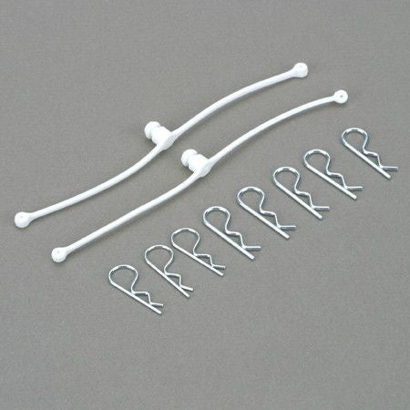 DuBro 2246 Body Klip Retainers, White (2)