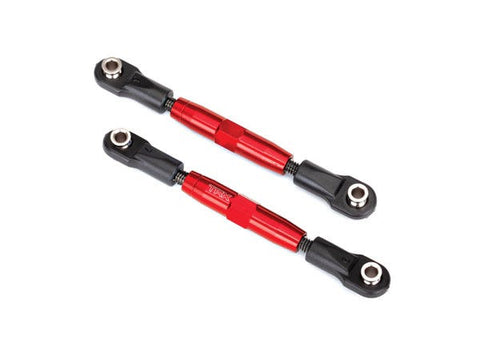 Traxxas 3643R Camber links, front (TUBES red-anodized, 7075-T6 aluminum, stronger than titanium) (83mm)