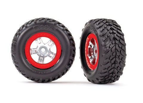 Traxxas 7073A Tires and wheels, assembled, glued 1/16 Slash