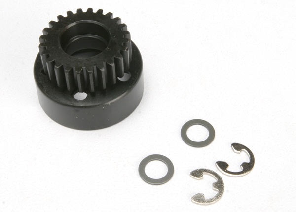 Traxxas 4124 Clutch bell, (24-tooth)/ 5x8x0.5mm fiber washer (2)/ 5mm E-clip (requires #4611-ball bearings, 5x11x4mm (2)) 0.045