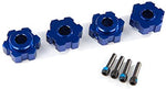 Traxxas 8956X Wheel hubs, hex, aluminum (blue-anodized) (4)/ 4x13mm screw pins (4) 0