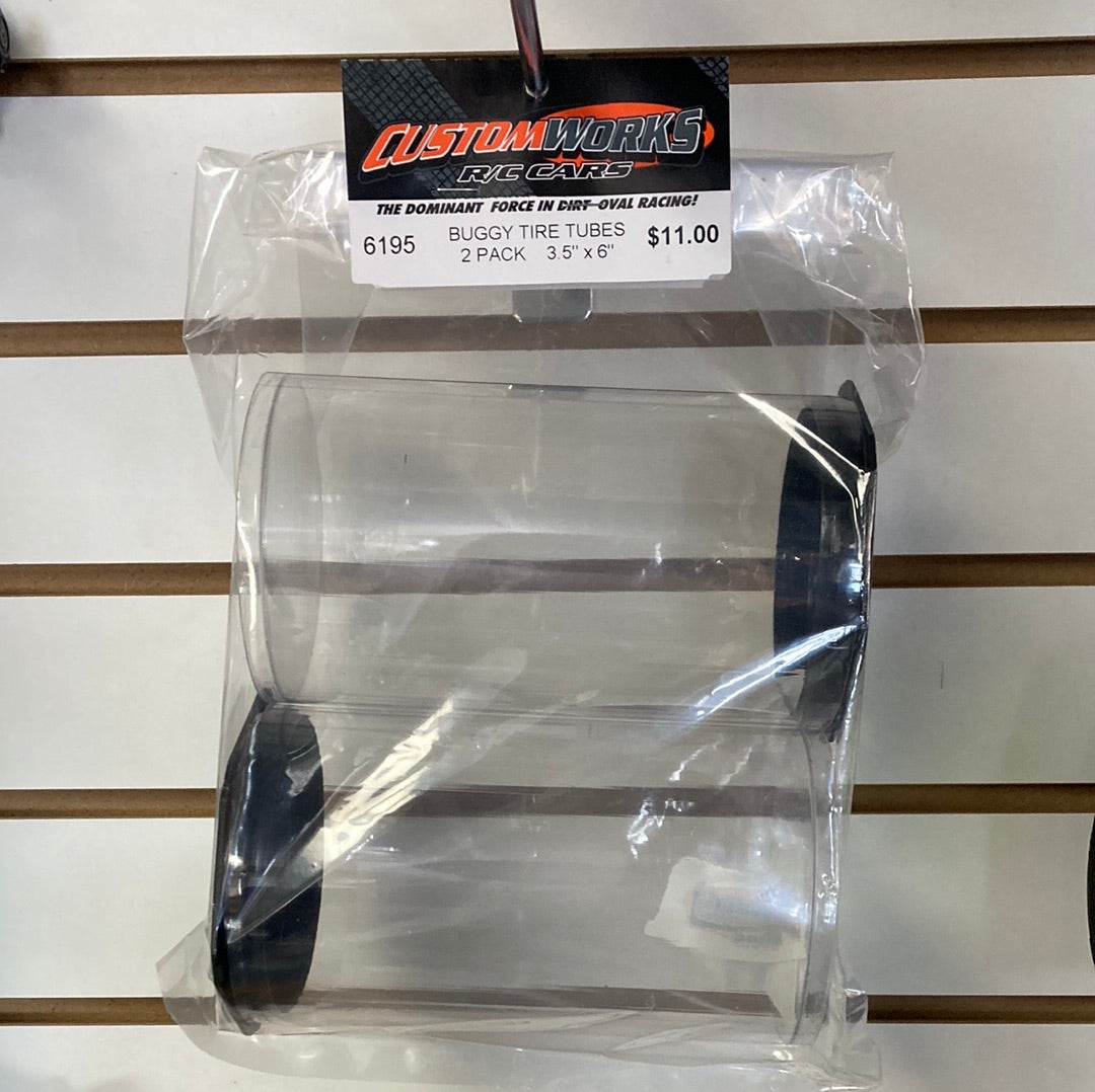 Custom Works 6195 Buggy Tire Tubes (2 Pack) 3.5" x 6" Tube