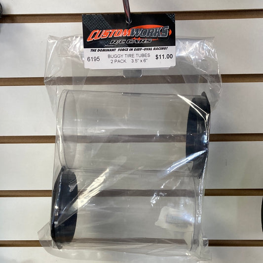 Custom Works 6195 Buggy Tire Tubes (2 Pack) 3.5" x 6" Tube