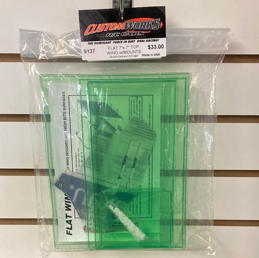 Custom Works 9137 Flat 7"x7" Top Wing with Mounts