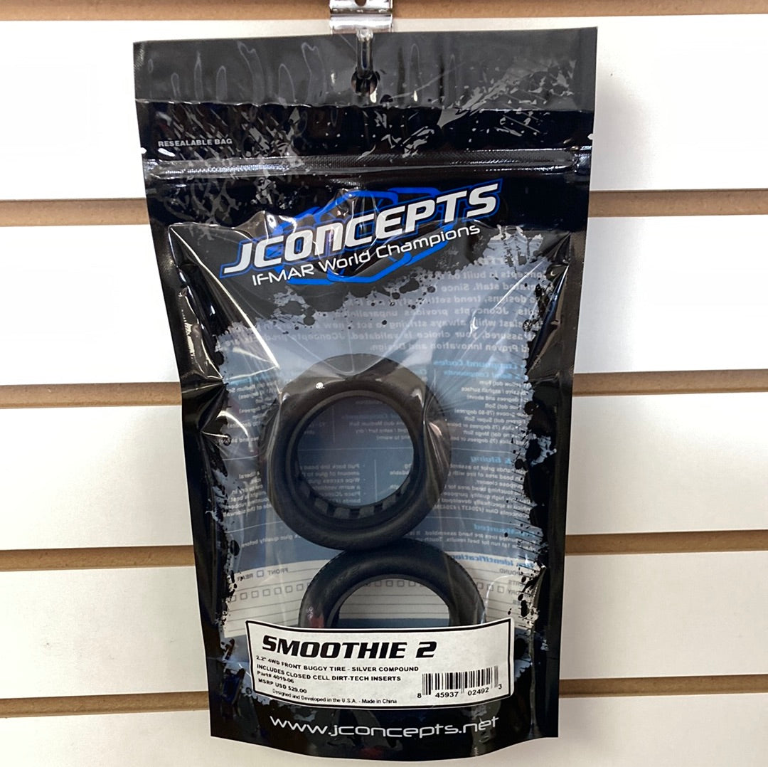 JConcepts 4019-06 Smoothie 2 - 2.2" 4WD Front Buggy Tire (Silver Compound)