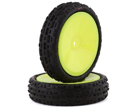 JConcepts 3137-201011 Swaggers 2.2" Pre-Mounted 2WD Front Buggy Carpet Tires (Yellow) (2) (Pink) w/12mm Hex