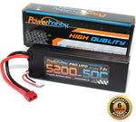 Power Hobby 5200mAh 7.4V 2S 50C LiPo Battery with Hardwired T-Plug Connector