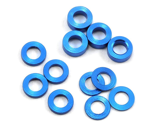 ProTek RC PTK-8371 Aluminum Ball Stud Washer Set (Blue) (12) (0.5mm, 1.0mm & 2.0mm)