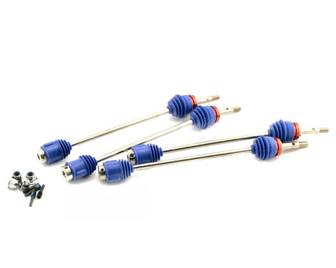 Traxxas 5451R Driveshafts, Revo/Maxx® (steel constant-velocity) (assembled w/inner & outer dust boots) (for models w/sealed pivot ball suspension & 3.8'' wheels) (4) 0.66