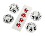 Traxxas 8176 Center caps, wheel (chrome) (4)/ decal sheet (requires #8255A extended stub axle) 0.024